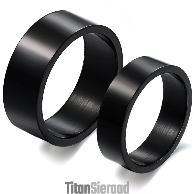 Om Warme Lof Van Klanten Te Krijgen: Zwarte Titanium Ring Voor Geliefden