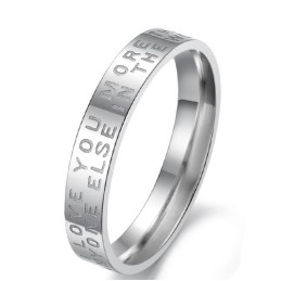Uitstekende Kwaliteit Witte Titanium Ring Voor Geliefden