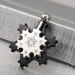 Mode Cadeau Sneeuwvlok Heren Titanium Ketting Hanger