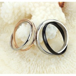 Breed Scala Aan Persoonlijkheid Titanium Ring Voor Geliefden