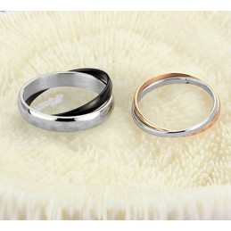 Breed Scala Aan Persoonlijkheid Titanium Ring Voor Geliefden