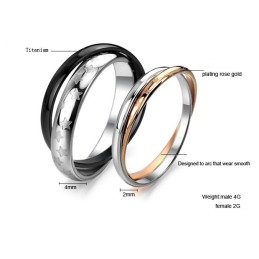 Breed Scala Aan Persoonlijkheid Titanium Ring Voor Geliefden