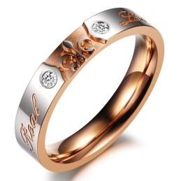Betrouwbare Kwaliteit Decoratieve Titanium Ring Voor Geliefden