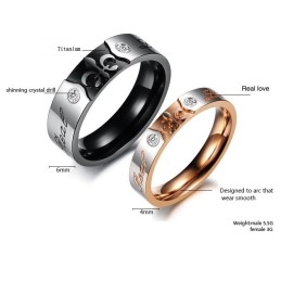 Betrouwbare Kwaliteit Decoratieve Titanium Ring Voor Geliefden