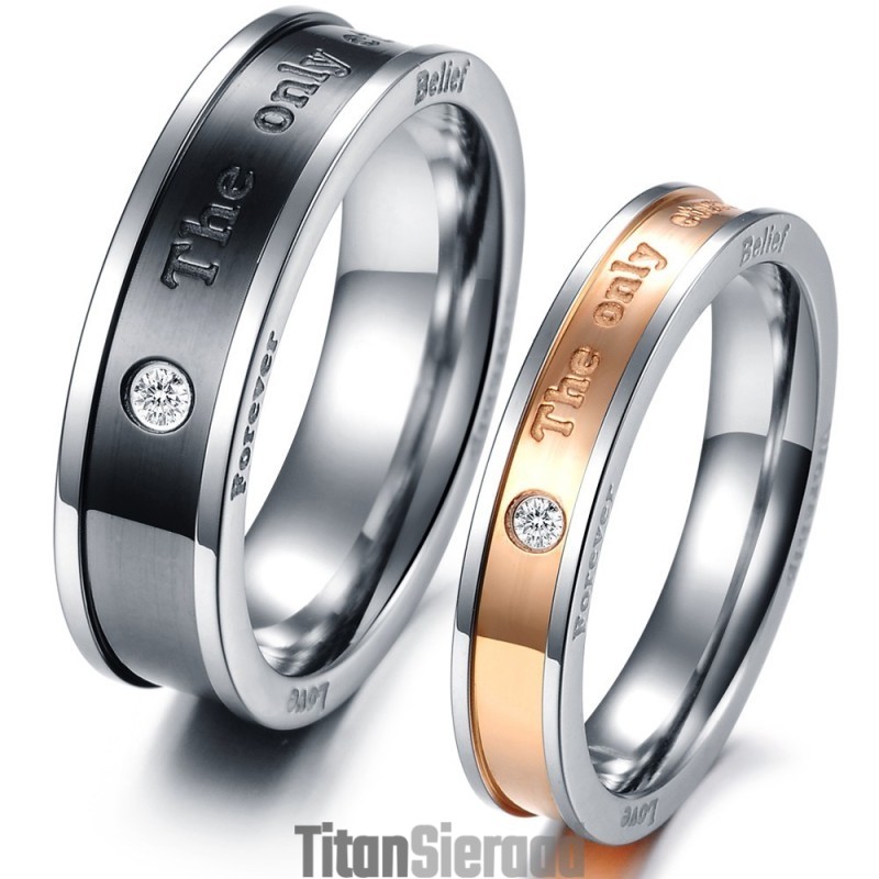 Kwaliteit En Kwantiteit Gegarandeerde Titanium Ring Voor Geliefden