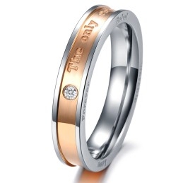 Kwaliteit En Kwantiteit Gegarandeerde Titanium Ring Voor Geliefden