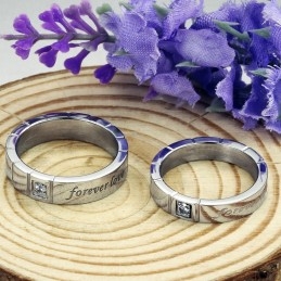 Kwaliteit En Kwantiteit Gegarandeerde Titanium Ring Voor Geliefden Met Diamant