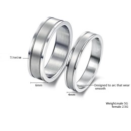 Stabiele Kwaliteit Eenvoudige Titanium Ring Voor Geliefden