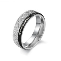 Betrouwbare Prestatie Zwarte Titanium Ring Voor Geliefden