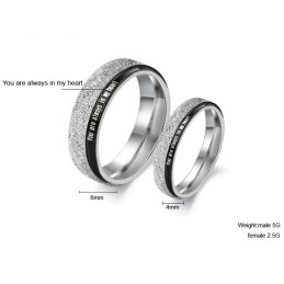 Betrouwbare Prestatie Zwarte Titanium Ring Voor Geliefden