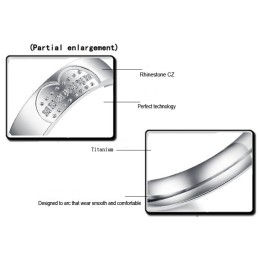 Hoogwaardige Titanium Ring Met Strass Steentjes Voor Geliefden