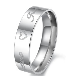 Betrouwbare Prestaties Sweetheart Titanium Ring Voor Geliefden