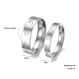 Betrouwbare Prestaties Sweetheart Titanium Ring Voor Geliefden