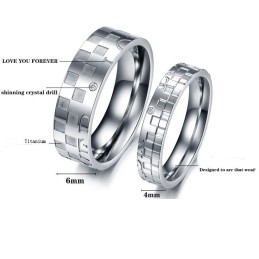 Goed Verkopende Puzzel Titanium Ring Voor Geliefden Over De Hele Wereld