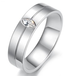 Hoogwaardige Titanium Ring Voor Geliefden Met Strass
