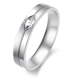 Hoogwaardige Titanium Ring Voor Geliefden Met Strass