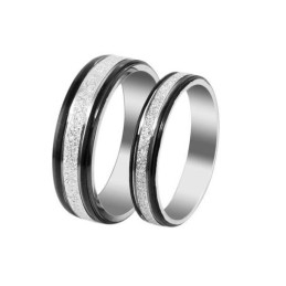 Stabiele Kwaliteit Scrub Titanium Ring Voor Geliefden