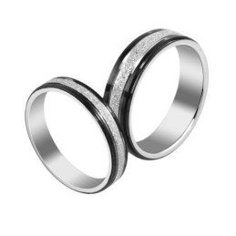 Stabiele Kwaliteit Scrub Titanium Ring Voor Geliefden
