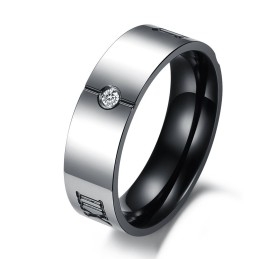 Betrouwbare Titanium Ring Met Romeinse Cijfers Voor Geliefden