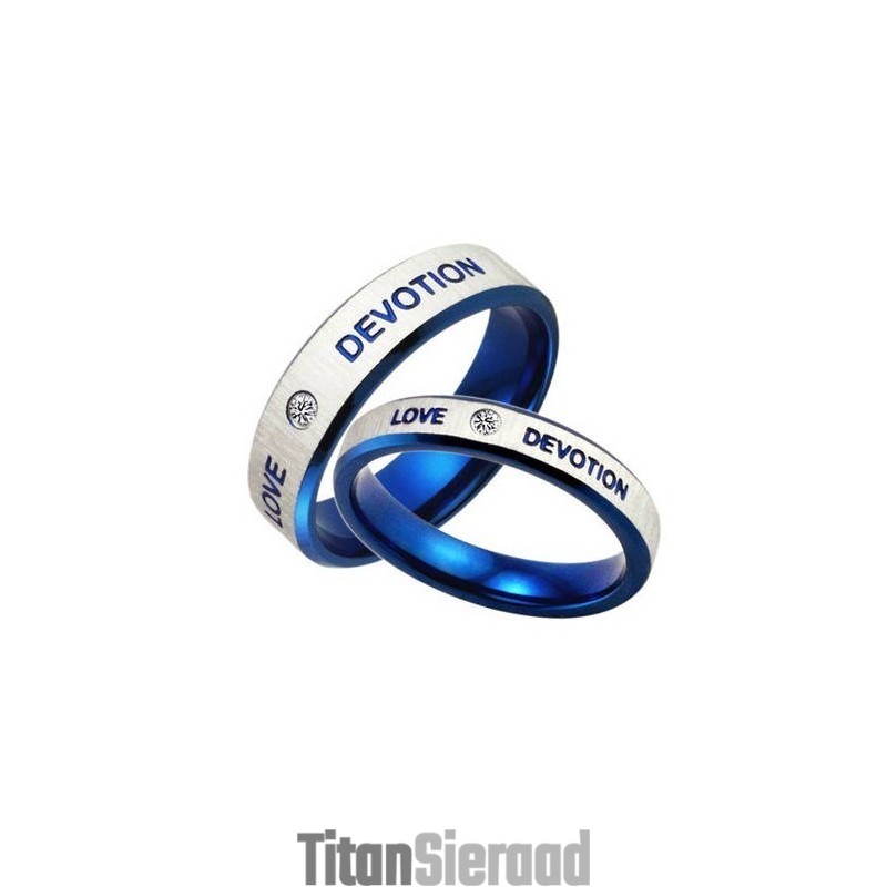 Stabiele Kwaliteit Blauwe Titanium Ring Voor Geliefden Stabiele Kwaliteit Blauwe Titanium Ring Voor Geliefden