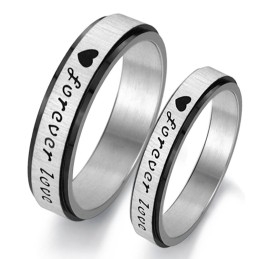 De Koning Van De Hoeveelheid Eindeloze Liefde Titanium Ring Voor Geliefden