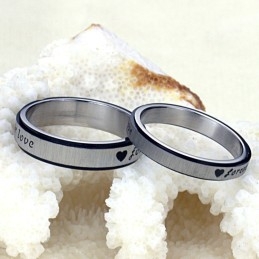De Koning Van De Hoeveelheid Eindeloze Liefde Titanium Ring Voor Geliefden