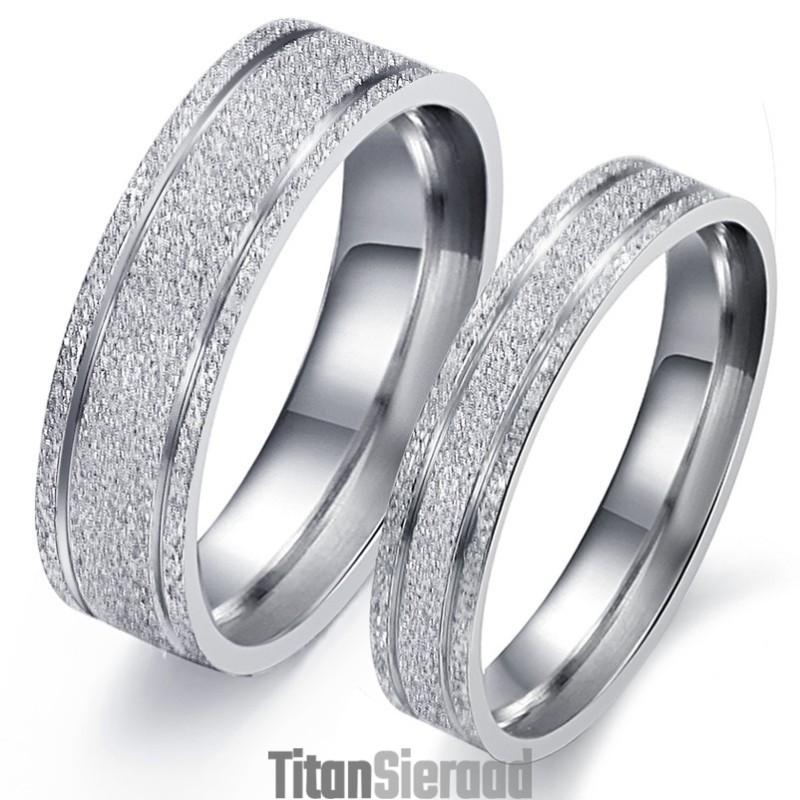 Duurzame Parelzand Titanium Ring Voor Geliefden Duurzame Parelzand Titanium Ring Voor Geliefden