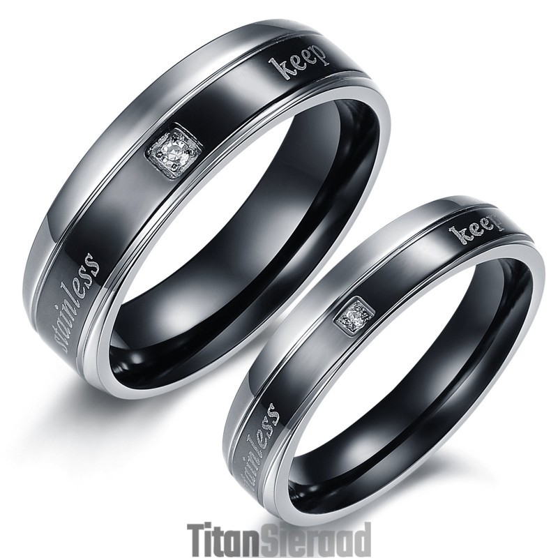 Stabiele Kwaliteit Elegante Titanium Ring Voor Geliefden