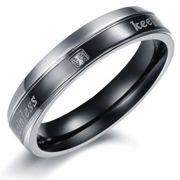 Stabiele Kwaliteit Elegante Titanium Ring Voor Geliefden