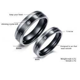 Stabiele Kwaliteit Elegante Titanium Ring Voor Geliefden