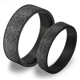 Superieure Kwaliteit Zwarte Titanium Ring Voor Geliefden