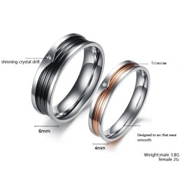 Hoogwaardige, Bondige Titanium Ring Voor Geliefden