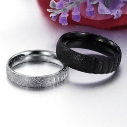Stabiele Kwaliteit Parelzand Titanium Ring Voor Geliefden