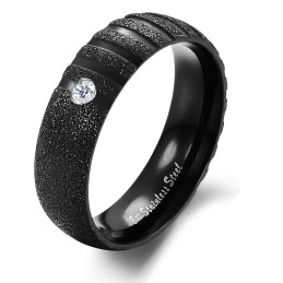 Stabiele Kwaliteit Parelzand Titanium Ring Voor Geliefden