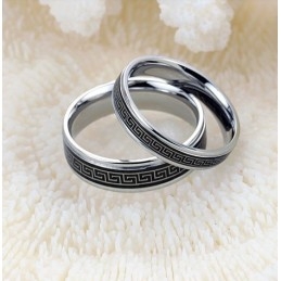 Eenvoudig Te Gebruiken Zwarte Titanium Ring Voor Geliefden