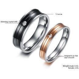 Uitstekende Kwaliteit Beknopte Titanium Ring Voor Geliefden