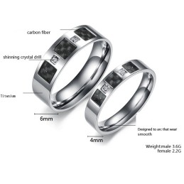 Hoogwaardige Titanium Ring Voor Geliefden