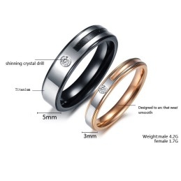 Eenvoudig Te Gebruiken, Bondige Titanium Ring Voor Geliefden