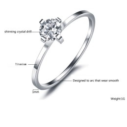 Betrouwbare Titanium Ring Voor Geliefden Met Strass
