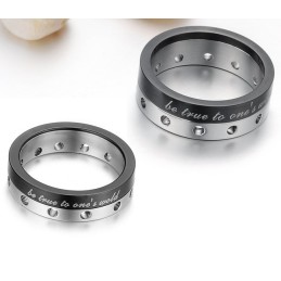 Compleet In Specificaties Zwarte Titanium Ring Voor Geliefden