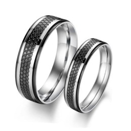 Kwaliteit En Kwantiteit Gegarandeerde Zwarte Titanium Ring Voor Geliefden