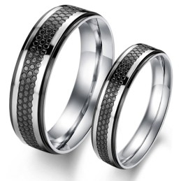 De King Of Quantity Zwarte Titanium Ring Voor Geliefden