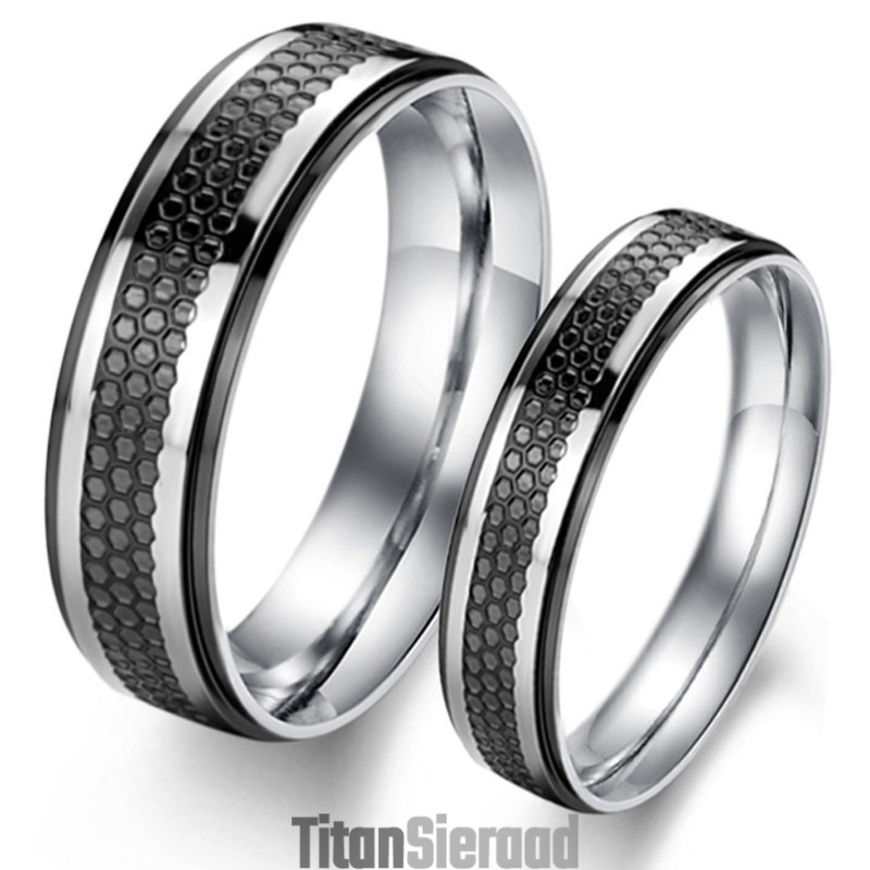 De King Of Quantity Zwarte Titanium Ring Voor Geliefden