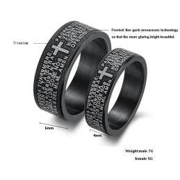 Hoogwaardige Kruistitanium Ring Voor Geliefden