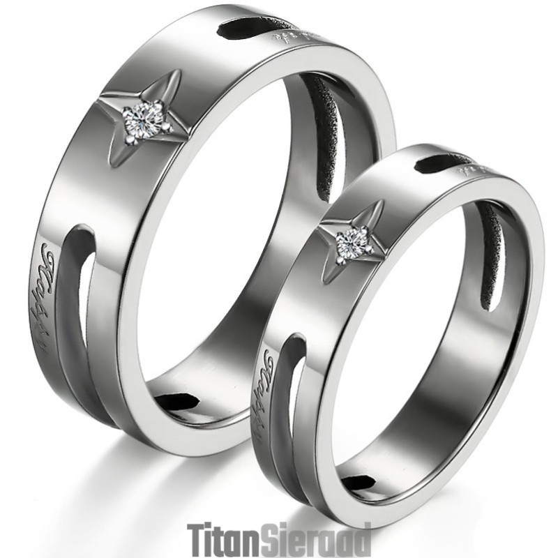 Stabiele Kwaliteit Ster Titanium Ring Voor Geliefden Stabiele Kwaliteit Ster Titanium Ring Voor Geliefden