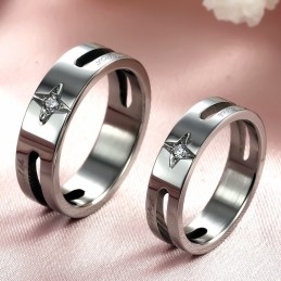 Stabiele Kwaliteit Ster Titanium Ring Voor Geliefden