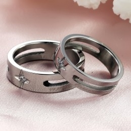 Stabiele Kwaliteit Ster Titanium Ring Voor Geliefden