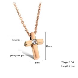 De Koningin Van Kwaliteit: Kruistitanium Ketting Met Strass