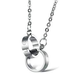 Compleet In Specificaties Vrouwelijke Fase Ring Titanium Ketting