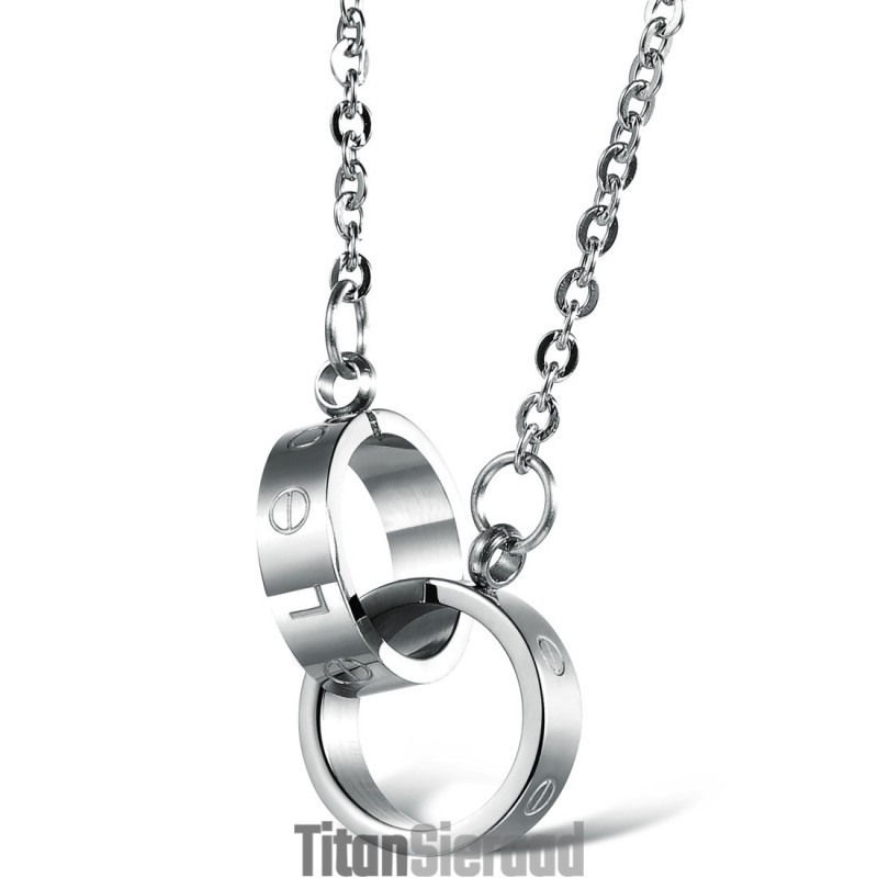 Compleet In Specificaties Vrouwelijke Fase Ring Titanium Ketting Compleet In Specificaties Vrouwelijke Fase Ring Titanium Ketting